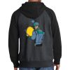 Raglan Colorblock Full Zip Hooded Fleece Jacket Thumbnail