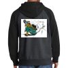 Raglan Colorblock Full Zip Hooded Fleece Jacket Thumbnail