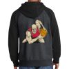 Raglan Colorblock Full Zip Hooded Fleece Jacket Thumbnail