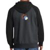 Raglan Colorblock Full Zip Hooded Fleece Jacket Thumbnail