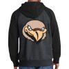 Raglan Colorblock Full Zip Hooded Fleece Jacket Thumbnail