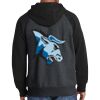 Raglan Colorblock Full Zip Hooded Fleece Jacket Thumbnail