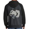 Raglan Colorblock Full Zip Hooded Fleece Jacket Thumbnail