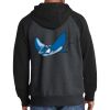 Raglan Colorblock Full Zip Hooded Fleece Jacket Thumbnail