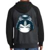 Raglan Colorblock Full Zip Hooded Fleece Jacket Thumbnail