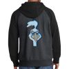 Raglan Colorblock Full Zip Hooded Fleece Jacket Thumbnail