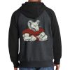 Raglan Colorblock Full Zip Hooded Fleece Jacket Thumbnail