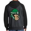 Raglan Colorblock Full Zip Hooded Fleece Jacket Thumbnail