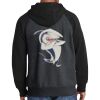 Raglan Colorblock Full Zip Hooded Fleece Jacket Thumbnail